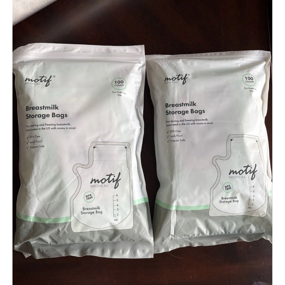 NEW Motif Medical BreastMilk Storage Bags 8oz Single Use 200 count BPA-Free